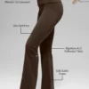 Alo Softsculpt 7/8 Foldover Flare Legging – Espresso