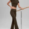 Alo Softsculpt 7/8 Foldover Flare Legging – Espresso