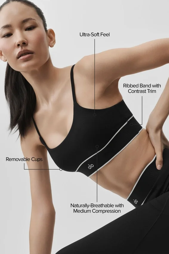 Alo Softsculpt „Amp It Up“-BH – Schwarz
