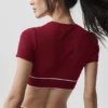 Alo Softsculpt Amp It up Kurzarm-BH – Summer Romance Red