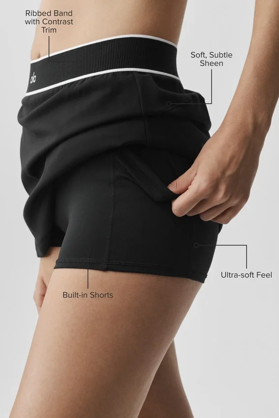 Alo Softsculpt „Amp It Up“ Tennisrock – Schwarz