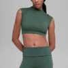 Alo Softsculpt Capped Out Kurzarmshirt – Clover Green