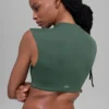 Alo Softsculpt Capped Out Kurzarmshirt – Clover Green