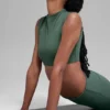 Alo Softsculpt Capped Out Kurzarmshirt – Clover Green