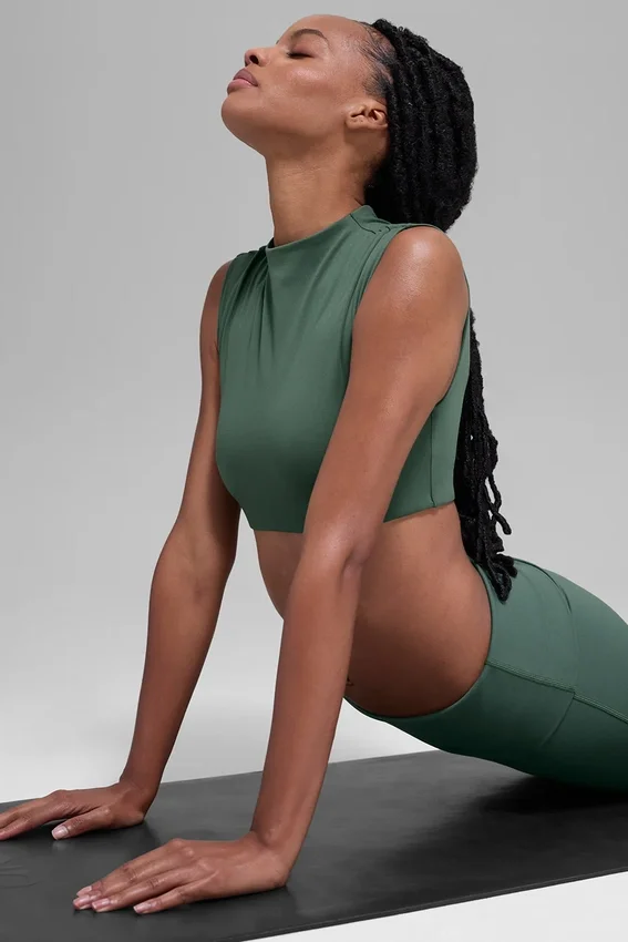 Alo Softsculpt Capped Out Kurzarmshirt – Clover Green