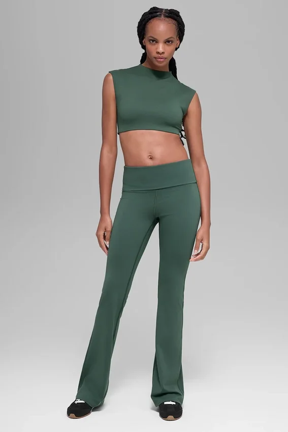 Alo Softsculpt Capped Out Kurzarmshirt – Clover Green