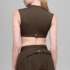 Alo Softsculpt Capped Out Kurzarmshirt – Espresso