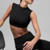 Alo Softsculpt Capped Out Kurzarmshirt – Schwarz