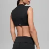 Alo Softsculpt Capped Out Kurzarmshirt – Schwarz