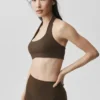 Alo Softsculpt „Feel the Heat“ Neckholder-BH – Espresso