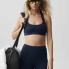 Alo Softsculpt „Feel the Heat“ Neckholder-BH – Navy