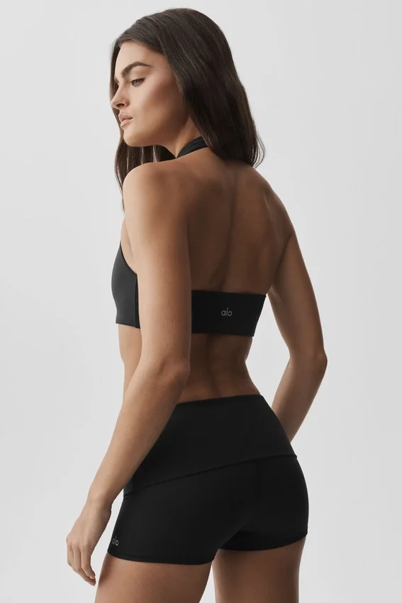 Alo Softsculpt „Feel the Heat“ Neckholder-BH – Schwarz