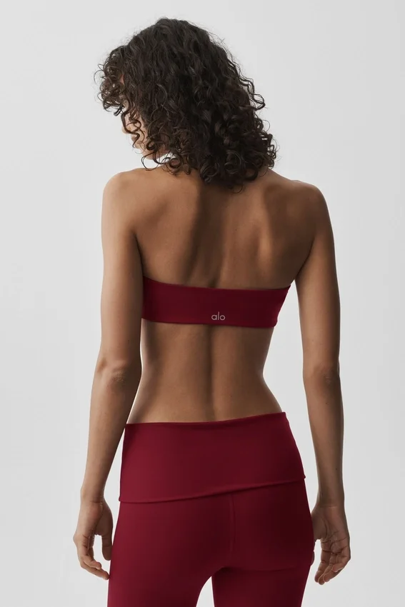 Alo Softsculpt „Feel the Heat“ Neckholder-BH – Summer Romance Red