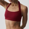 Alo Softsculpt „Feel the Heat“ Neckholder-BH – Summer Romance Red
