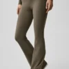 Alo Softsculpt Foldover Flare Legging – Olive Tree