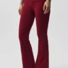 Alo Softsculpt Foldover Flare Legging – Summer Romance Red