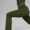 Alo Softsculpt High-Waist 7/8 Bootcut Leggings – Olivgrün