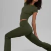 Alo Softsculpt High-Waist 7/8 Bootcut Leggings – Olivgrün