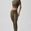Alo Softsculpt High-Waist 7/8-Leggings – Olive Tree