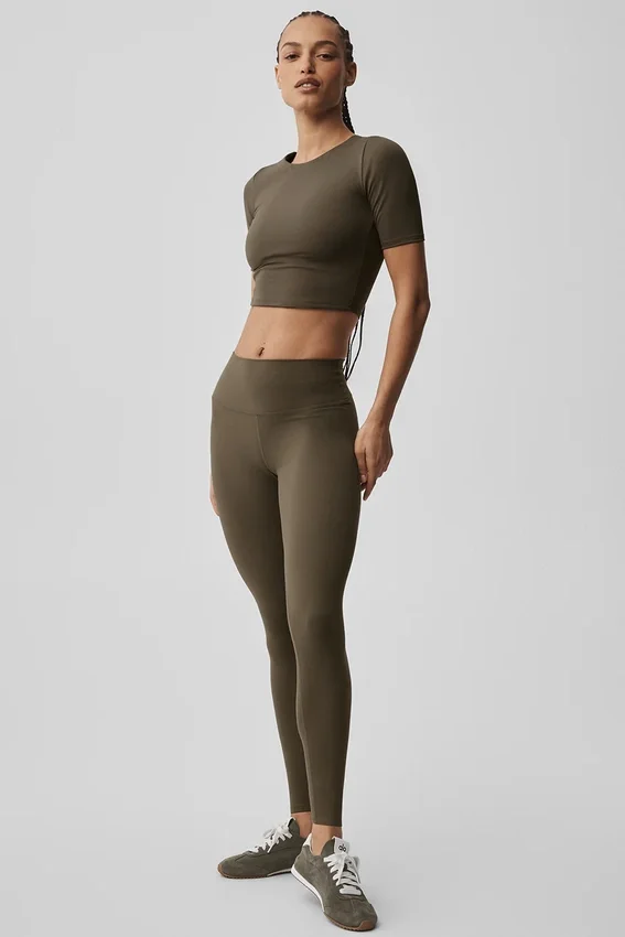 Alo Softsculpt High-Waist 7/8-Leggings – Olive Tree