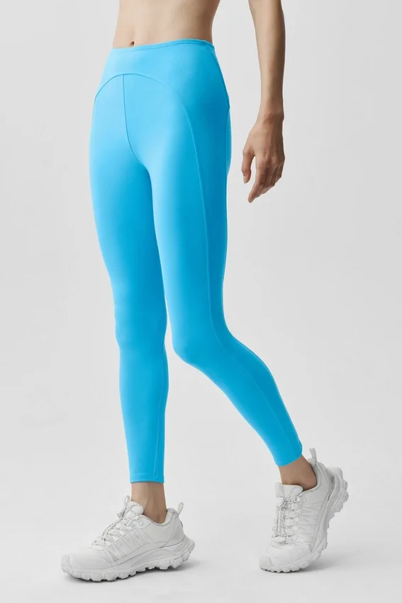 Alo Softsculpt High-Waist 7/8 Superset Leggings – Azurblau