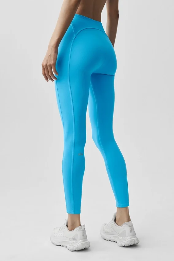 Alo Softsculpt High-Waist 7/8 Superset Leggings – Azurblau