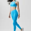 Alo Softsculpt High-Waist 7/8 Superset Leggings – Azurblau