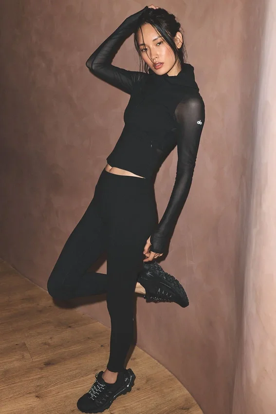 Alo Softsculpt High-Waist 7/8 Superset Leggings – Schwarz