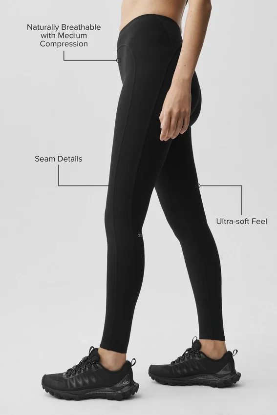 Alo Softsculpt High-Waist 7/8 Superset Leggings – Schwarz