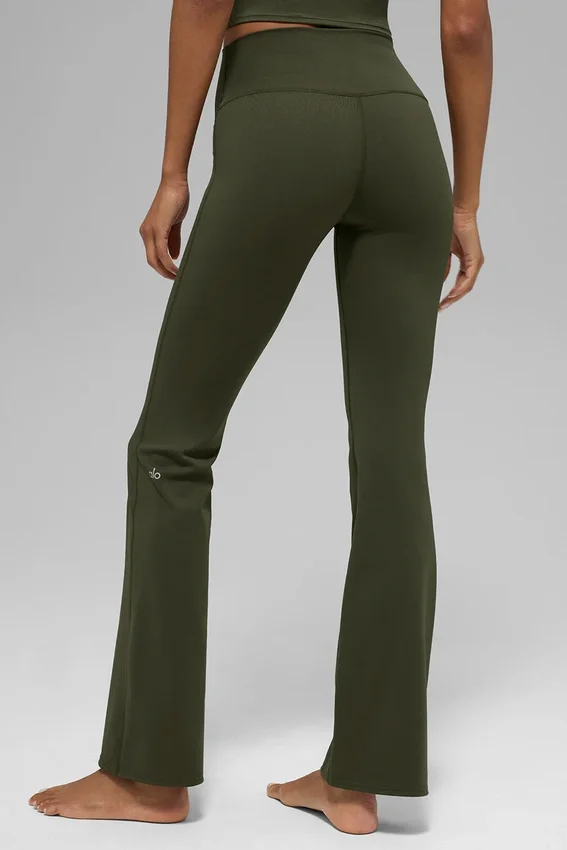 Alo Softsculpt High-Waist Bootcut Leggings – Olivgrün