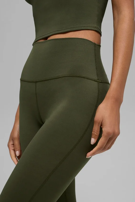 Alo Softsculpt High-Waist Bootcut Leggings – Olivgrün