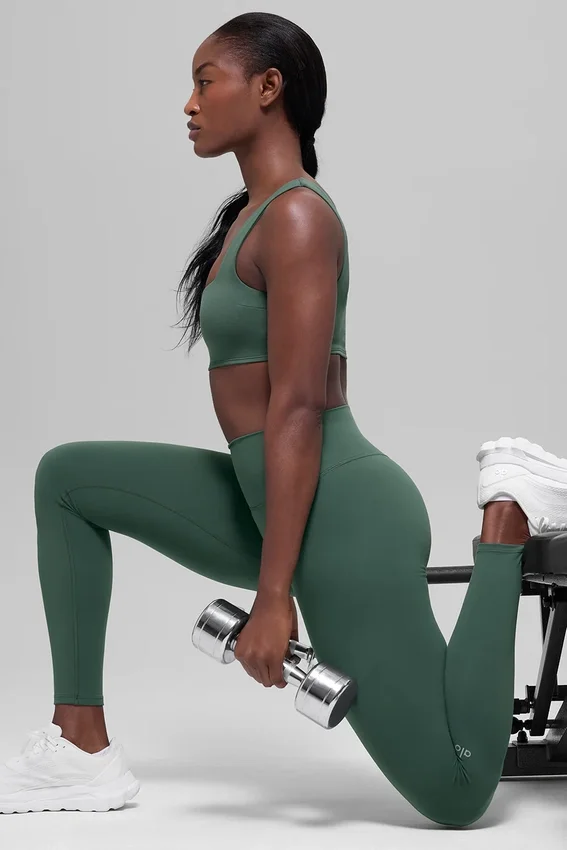 Alo Softsculpt High-Waist-Leggings – Clover Green