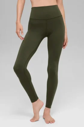 Alo Softsculpt High-Waist-Leggings – Green Olive