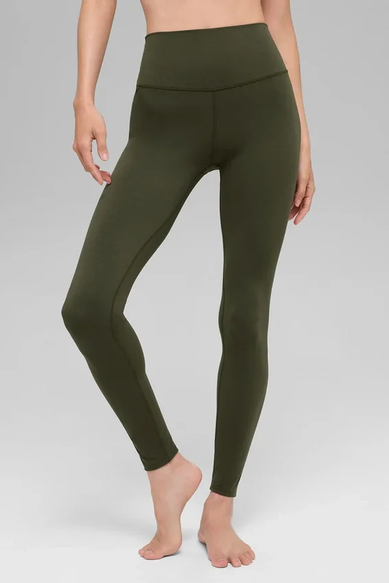 Alo Softsculpt High-Waist-Leggings – Green Olive