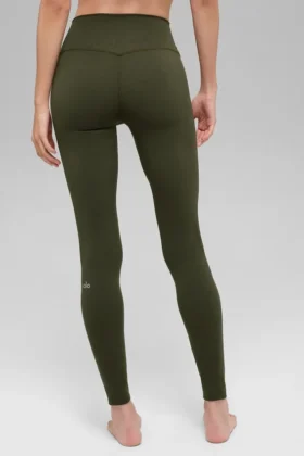 Alo Softsculpt High-Waist-Leggings – Green Olive