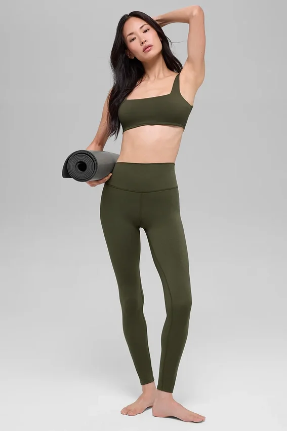 Alo Softsculpt High-Waist-Leggings – Green Olive