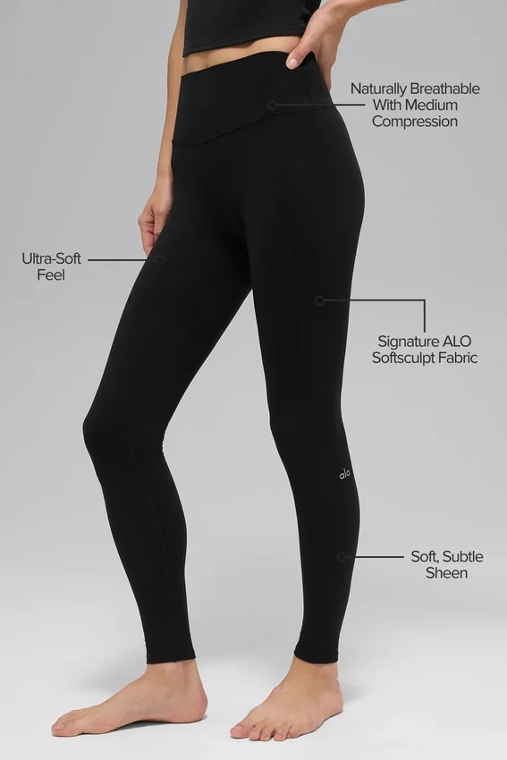 Alo Softsculpt High-Waist Leggings – Schwarz