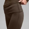 Alo Softsculpt Leggings mit umgeschlagenem Saum und ausgestelltem Bein – Espresso