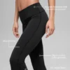 Alo Softsculpt Leggings mit umgeschlagenem Saum und ausgestelltem Bein – Schwarz
