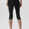 Alo Softsculpt Low-Rise Foldover Capri – Schwarz