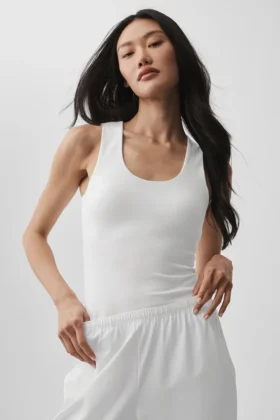 Alo Softsculpt No Nonsense BH-Top – Weiß