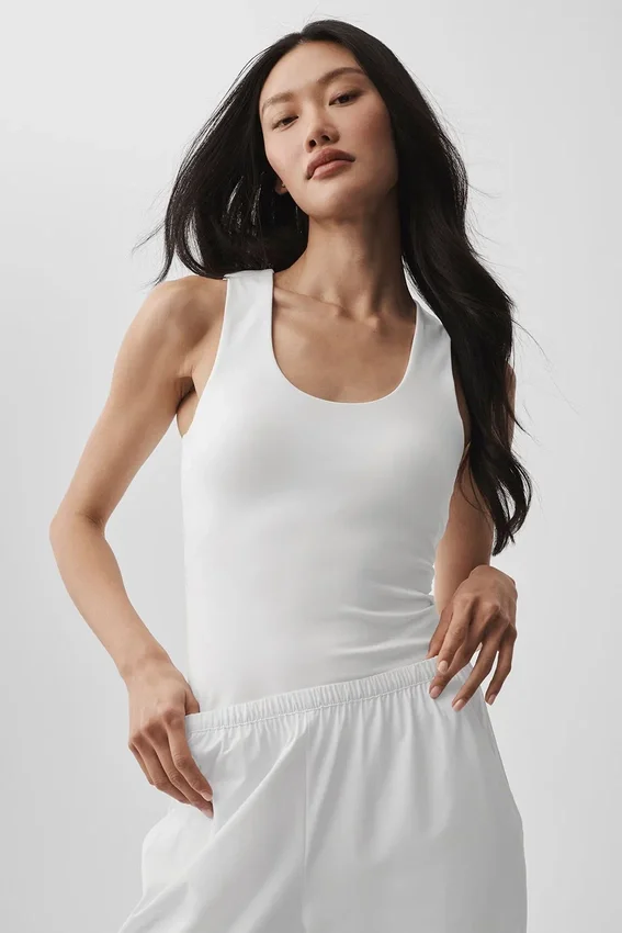 Alo Softsculpt No Nonsense BH-Top – Weiß