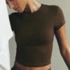 Alo Softsculpt Precision Kurzarmshirt – Espresso