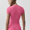 Alo Softsculpt Precision Kurzarmshirt – Paradise Pink