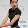 Alo Softsculpt Precision Kurzarmshirt – Schwarz