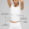 Alo Softsculpt Precision Kurzarmshirt – Weiß