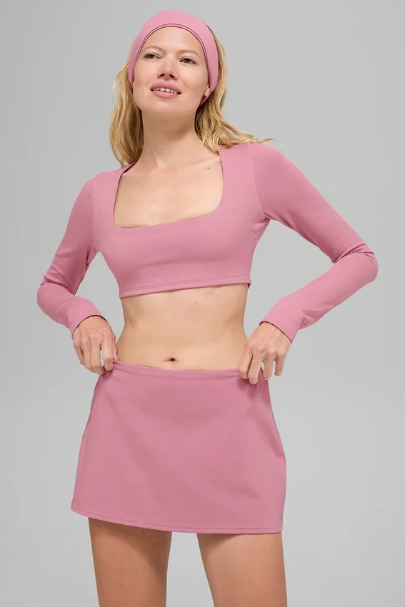 Alo Softsculpt Precision Langarmshirt-BH – Pink Wild Rose