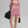Alo Softsculpt Precision Langarmshirt-BH – Pink Wild Rose