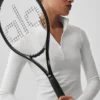 Alo Softsculpt Precision Langarmshirt mit 1/4-Reißverschluss – Weiß