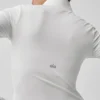 Alo Softsculpt Precision Langarmshirt mit 1/4-Reißverschluss – Weiß